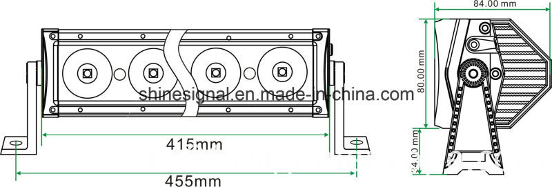60W Bracket Single Row LED Light Bar (SB10-6)